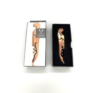 Viski Barware Copper Plated Corkscrew NIB